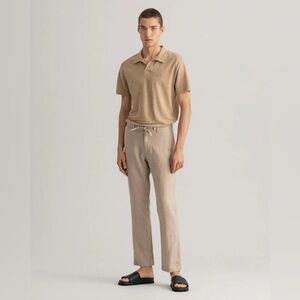 NWT Gant Relaxed Linen DS Pant in Dry Sand.